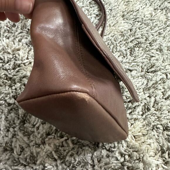 Nine West Brown Leather Crossbody Flap Purse 2000s Y2k Vintage - Picture 8 of 11